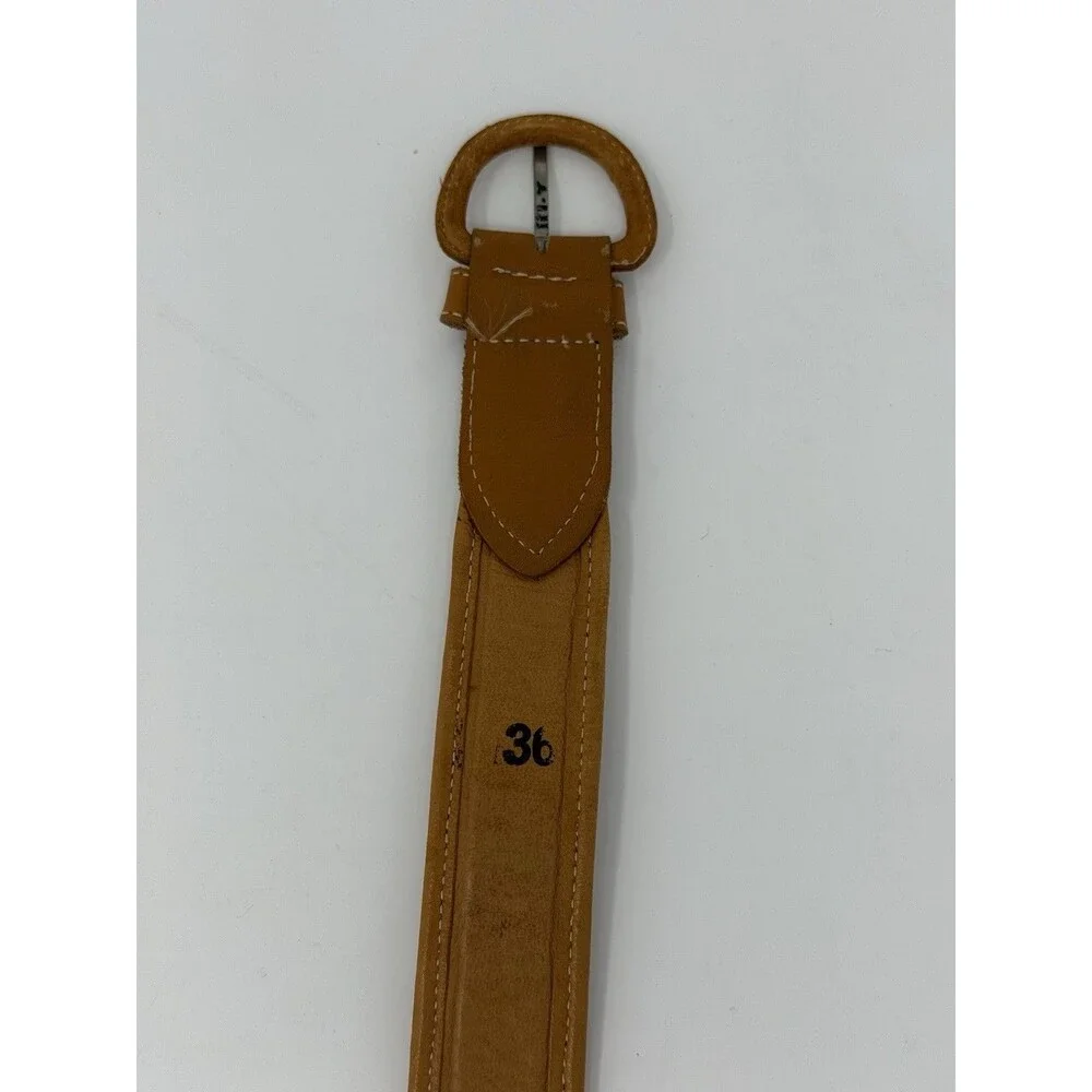 Women’s Tan & Multicolor Geometric Bohemian Belt, Adjustable Buckle, 36